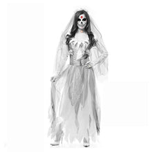 Load image into Gallery viewer, Scary Halloween Costumes  Zombie Nurse Nun Bloody Ghost Bride