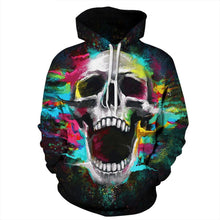 Load image into Gallery viewer, Halloween Men Women Skull Watercolor Hoodie