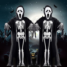 Load image into Gallery viewer, Skull Skeleton Ghost Cosplay Costume Adults and Kids