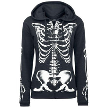 Load image into Gallery viewer, Gothic Hoodies Women Halloween Skull Theme Pullover Sweatshirts