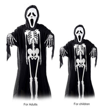 Load image into Gallery viewer, Skull Skeleton Ghost Cosplay Costume Adults and Kids