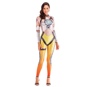 OW Hero Tracer Costume Cosplay Anime  For Women Plus Size Jumpsuit