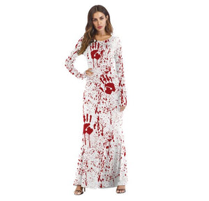 Halloween Costumes  Dress Up Ball Ghost Festival Long Sleeve Dress