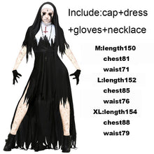 Load image into Gallery viewer, Scary Halloween Costumes  Zombie Nurse Nun Bloody Ghost Bride