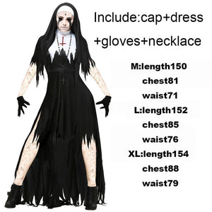 Scary Halloween Costumes  Zombie Nurse Nun Bloody Ghost Bride