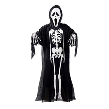 Load image into Gallery viewer, Skull Skeleton Ghost Cosplay Costume Adults and Kids