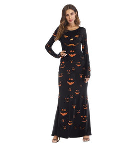 Halloween Costumes  Dress Up Ball Ghost Festival Long Sleeve Dress