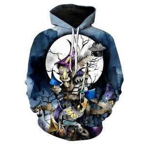 Halloween Print Jack Skull Sweatshirts