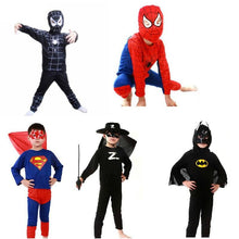 Load image into Gallery viewer, Red spiderman costume black spiderman batman superman halloween costumes