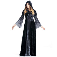 Load image into Gallery viewer, Halloween Cosplay Costume Vintage Witch Long Sleeve  Dress